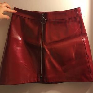 NWT Zara trafuluc collection Mini Skirt red